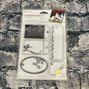 Stampology JOURNALING TAGS Clear Stamp Set  by Autumn Leaves  AL3283